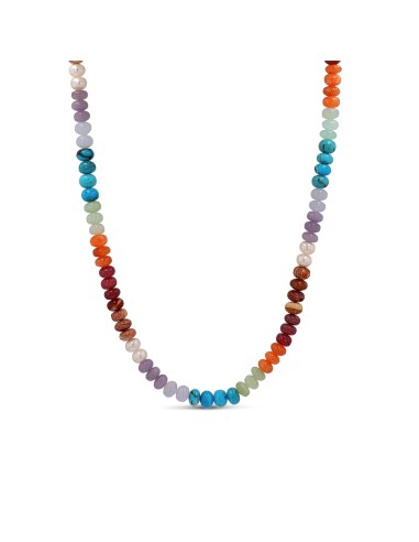 Multicolor Gemstone Mix Strung Necklace 17 - 19" Comment ça marche