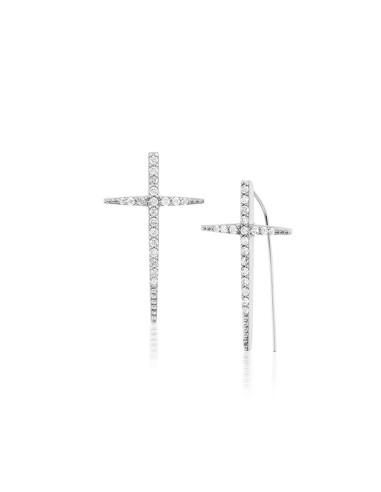 Diamond Baby Cross Spike Earrings hantent personnes