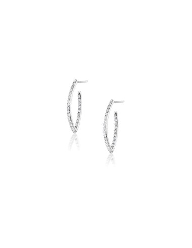 Baby Diamond Marquis Hoop Earrings france