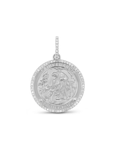 St. Francis "Protect Us" Diamond Halo Medallion - 30mm livraison et retour toujours gratuits