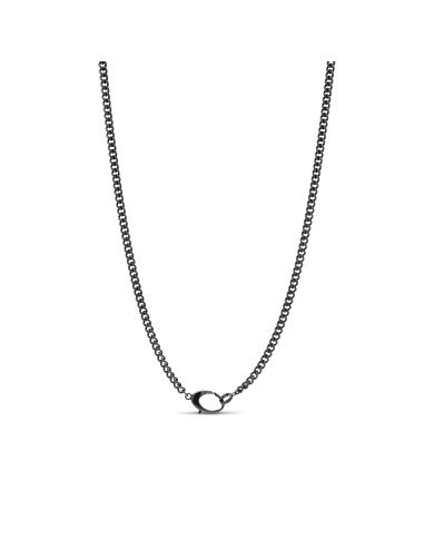 Mr. LOWE Men's Black Curb Chain Necklace - 18", 20", 22", 24" Les êtres humains sont 