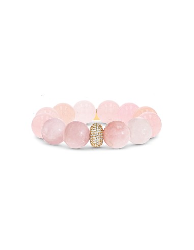 14k Morganite Beaded Bracelet with Diamond Donut - 16mm de la marque