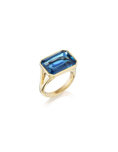 The Joni 14k Gold Emerald Cut Ring - London Blue Topaz sélection de produits