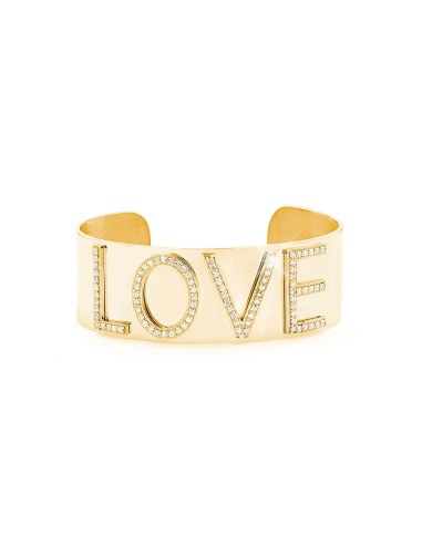 14k Diamond LOVE Cuff Bracelet offre 