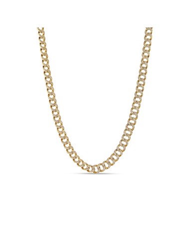 14k Pavé Diamond Curb Chain Necklace Pour