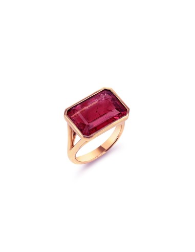 The Joni 14k Gold Emerald Cut Ring - Pink Tourmaline "One of a Kind" pour bénéficier 