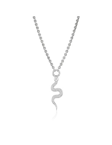 Diamond Snake Pendant on Cable Chain Necklace - 20" meilleur choix