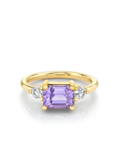 Three-Stone Lavender Sapphire Ring de France