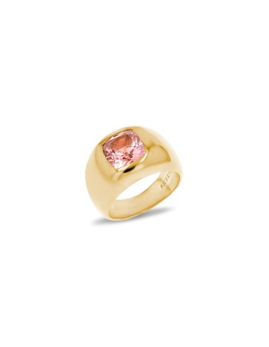 14k Yellow Gold and Pink Tourmaline Bombé Ring "One of a Kind" Venez acheter