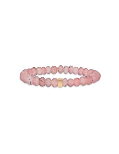 14k Rose Quartz with Inclusions Bracelet with Rondelle - 8mm "One of a Kind" shop