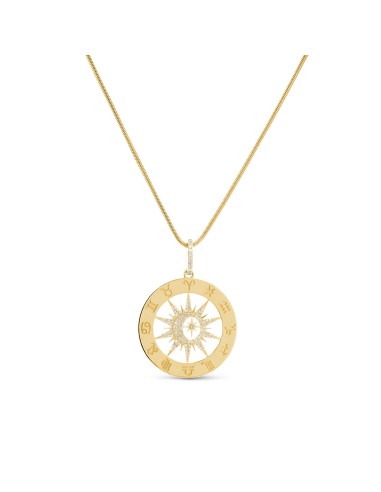 14k Zodiac Medallion on Snake Chain Necklace - 30" votre