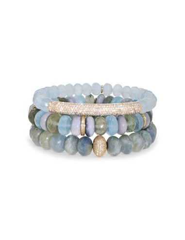 14k Malibu Beach Stack - Gray Blue Mix "One of a Kind" 50-70% off 