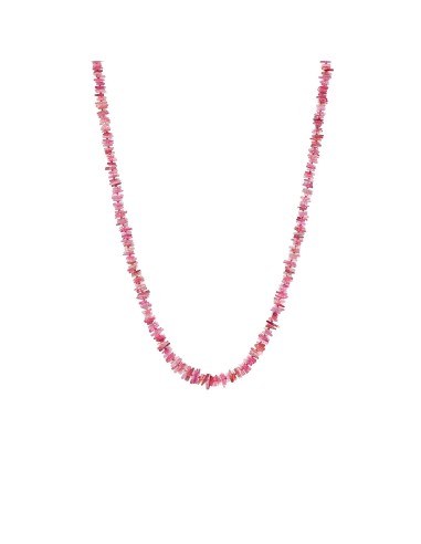 14k Pink Tourmaline Heishi Bead Necklace "One of a Kind" Venez acheter