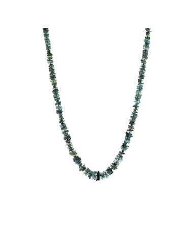 14k Green Tourmaline Heishi Bead Necklace "One of a Kind" Faites des économies