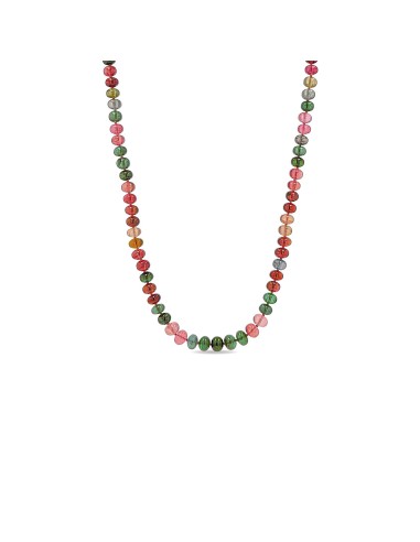 14k Mix Tourmaline Graduated Rondelle Knotted Necklace "One of a Kind" la livraison gratuite