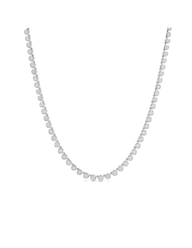 14k Heirloom Diamond Tennis Necklace - 16" Véritable concentré