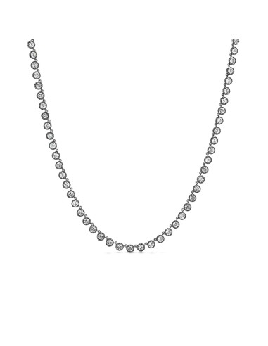 14k Heirloom Diamond and Black Rhodium Tennis Necklace - 16" Faites des économies