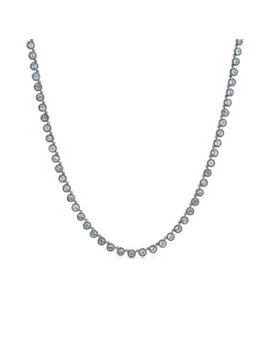 14k Heirloom Sky Blue Topaz and Black Rhodium Necklace - 16" Voir les baskets