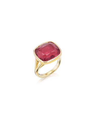 The Joni 14k Gold Cushion Cut Ring - Rubellite "One of a Kind" à prix réduit toute l'année