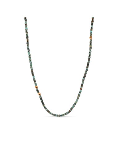 Mr. LOWE Men's African Turquoise with Carved Skull Necklace - 25" Par le système avancé 