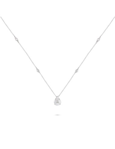 Pear Shaped Illusion Diamond Necklace prix