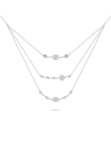 Triple Layer Multiple Cut Diamond Necklace sélection de produits