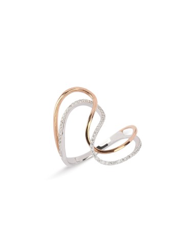 Two-Tone Floating Diamond Ring livraison et retour toujours gratuits