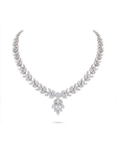 Marquise Shape Collar Diamond Necklace pas cheres