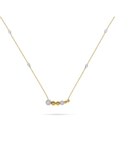 Liner Bead & Diamond Necklace s'inspire de l'anatomie humaine