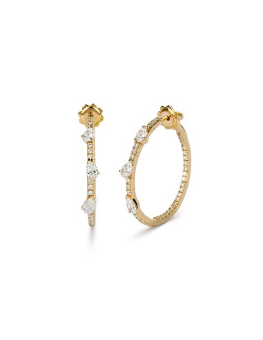 Diamond Inside-Out Hoop Earrings livraison gratuite