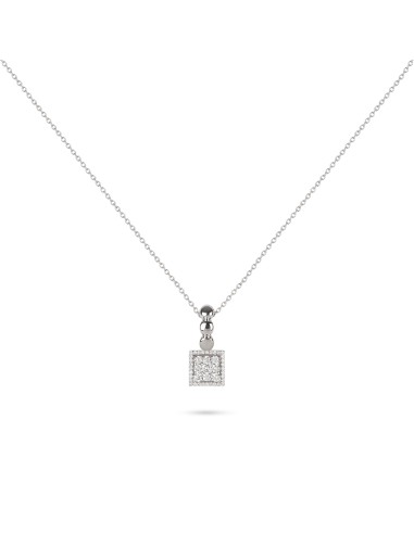 Diamond Square Pendant Necklace en ligne des produits 