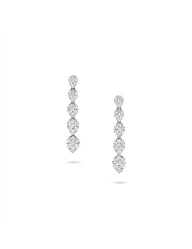 Pear Shape Illusion Drop Diamond Earrings Economisez 