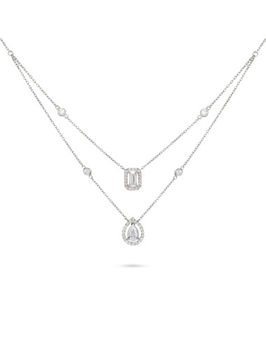 Layer Mixed Cut Diamond Necklace Jusqu'à 80% De Réduction