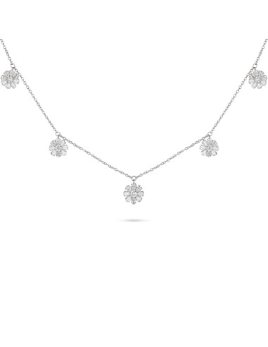 Floral Diamond Charm Necklace vente chaude votre 