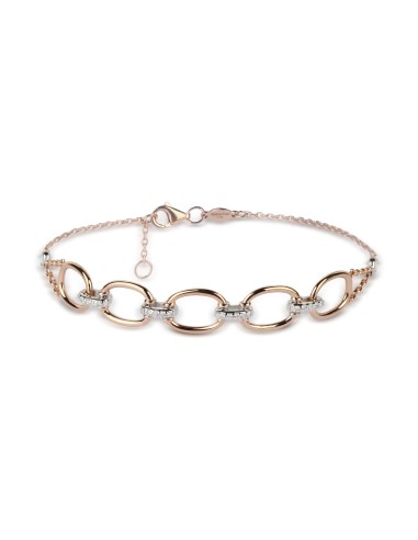 Two-Tone Chain Diamond Bracelet Par le système avancé 