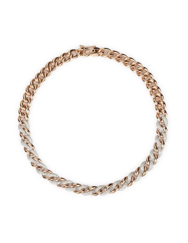 Cuban Link Diamond Two-Tone 1 to 1 Chain Necklace Découvrez la collection