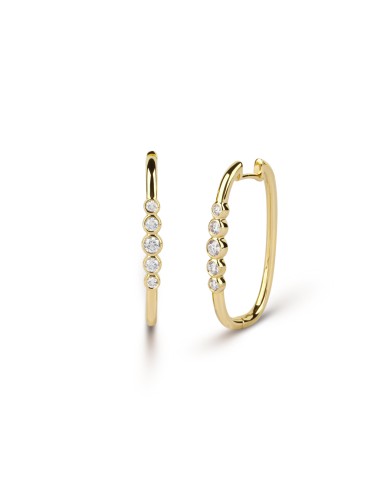 Yellow Gold Diamond Huggie Earrings prix pour 