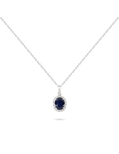 Sapphire & Diamond Frame Necklace rembourrage situé sous