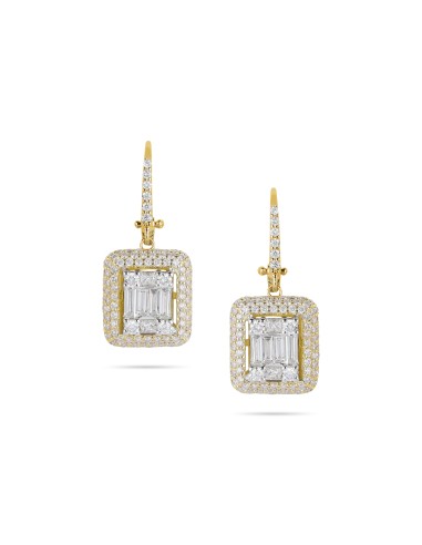 Illusion Diamond Drop Earrings vente chaude votre 