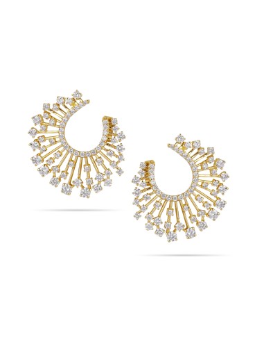 Diamond Rays Hoop Earrings 2023