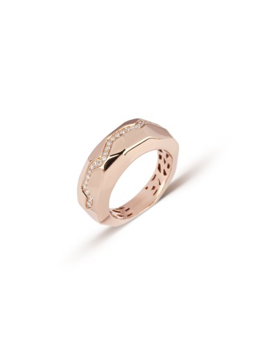 Diamond Flow Line Rose Gold Ring meilleur choix