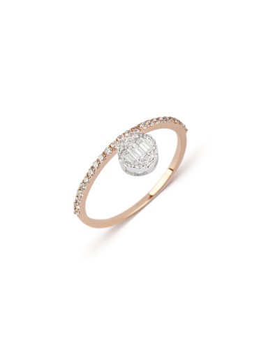 Two-Tone Diamond Band Ring les muscles