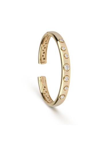 Yellow Gold & Diamond Cuff Bracelet pas cheres