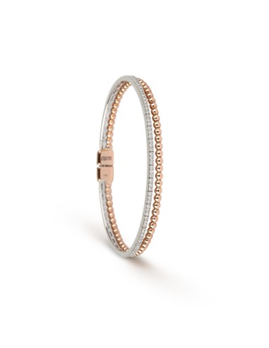 Two-Tone & Diamond Double Bangle Comparez et commandez 