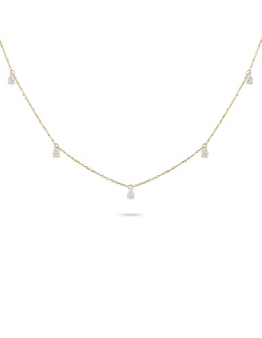 Diamond Pear Charm Necklace s'inspire de l'anatomie humaine