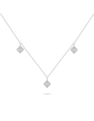 Square Diamond Charm Necklace les muscles