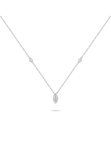 Marquise Shaped Illusion Diamond Necklace paiement sécurisé