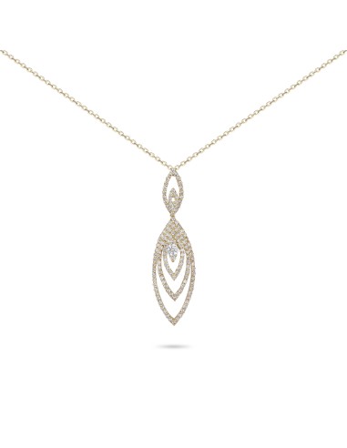 Multi Layered Diamond Drop Necklace En savoir plus