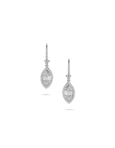 Illusion Diamond Drop Earrings en linge