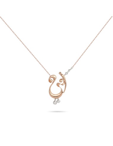 The Mothers' Day Edition - Custom Arabic Letter "Mother" Rose Gold & Diamond Necklace en ligne des produits 